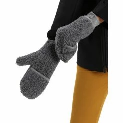 Outlet 🥰 Icebreaker ICL RealFleece Sherpa Mittens gritstone heather ⭐ -Fleece Shop icebreaker icl realfleece sherpa mittens gritstone heather 6