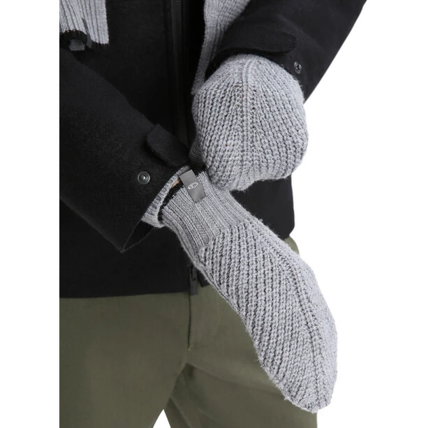 Promo ❤️ Icebreaker Waypoint Mittens gritstone heather/black ❤️ 5 Promo ❤️ Icebreaker Waypoint Mittens gritstone heather/black ❤️ - Image 3