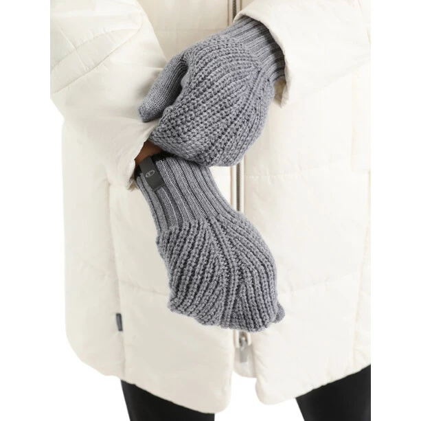 Promo ❤️ Icebreaker Waypoint Mittens gritstone heather/black ❤️ 7 Promo ❤️ Icebreaker Waypoint Mittens gritstone heather/black ❤️ - Image 5