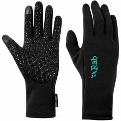 Best Sale 👍 Rab Power Stretch Contact Grip Gloves 👩 Women black 🛒