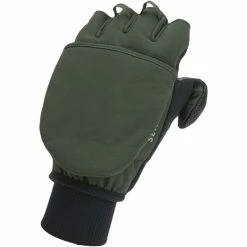Best Pirce 😍 Sealskinz Windproof Cold Weather Convertible Mitt Gloves olive green/black 😉