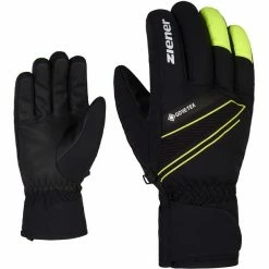 Buy ⌛ Ziener Gunar GTX Alpine Skiing Gloves black/poison yellow 🥰