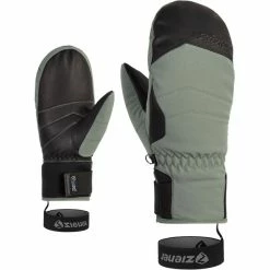 Hot Sale 🌟 Ziener Kalea AS AW Mittens 👩 Women green mud 🔔