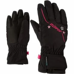 Deals 🧨 Ziener Lula AS Gloves 👧 Girls black ❤️